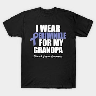 Stomach Cancer Awareness I Wear Periwinkle For My Grandpa T-Shirt